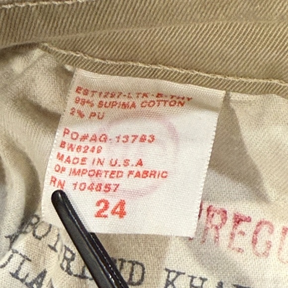 AG x Theory Womens Cropped Midrise Khaki Pants Adriano Goldschmied size 24 - Picture 8 of 13